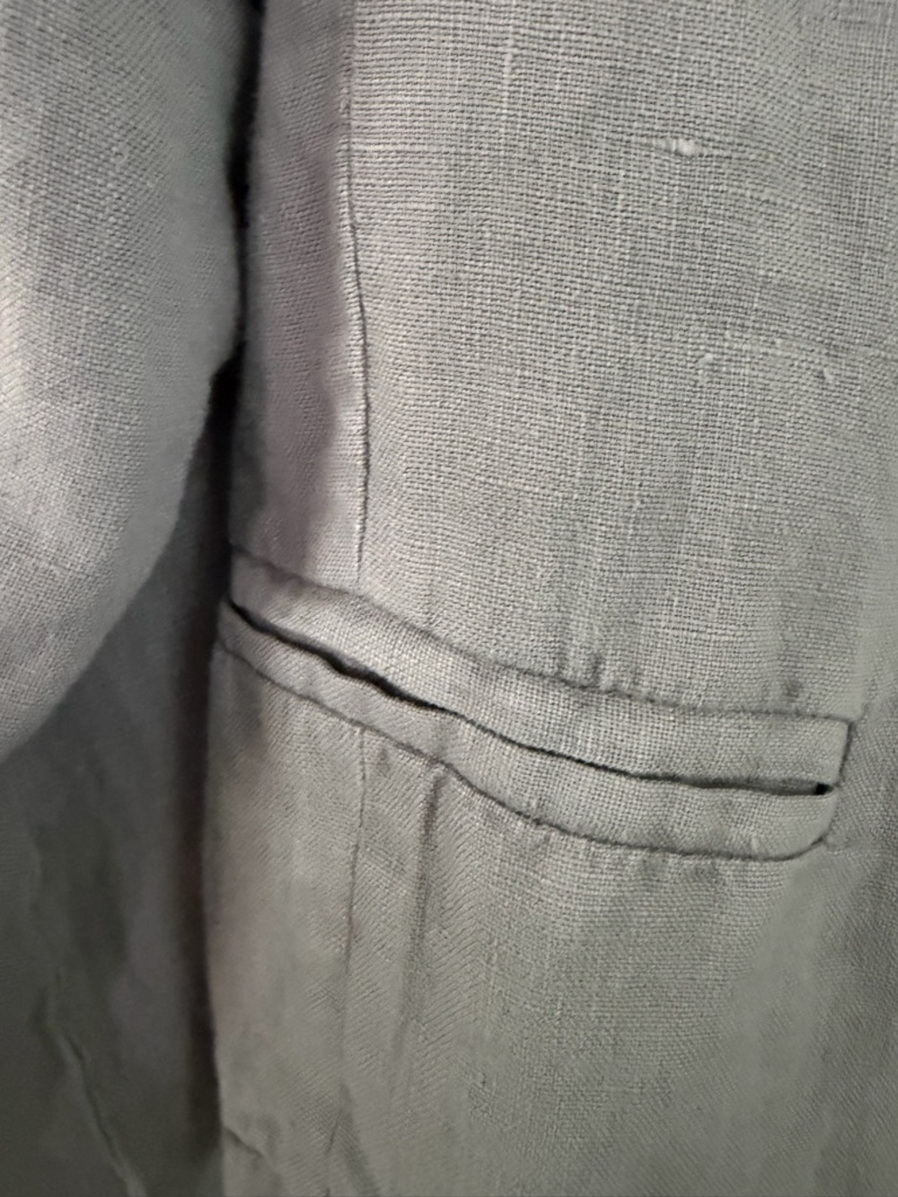 Poetry Light Gray linen Button Jacket - Picture 5 of 11